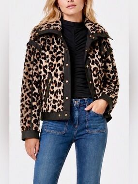 Veronica Beard Anita Faux Fur Snap Front Jacket